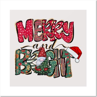 Merry and Bright Christmas Posters and Art